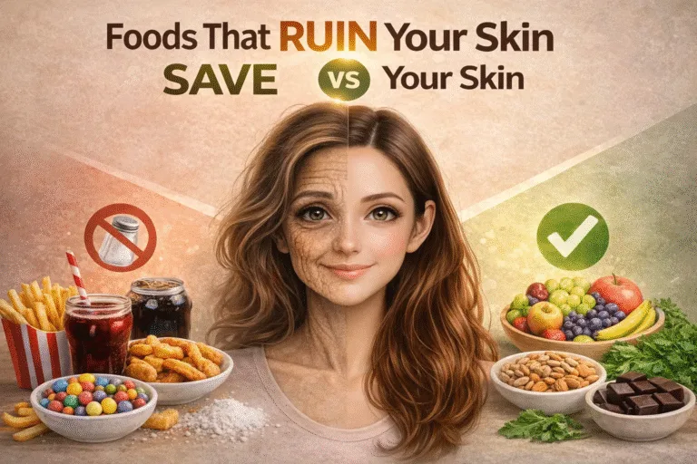 Foods to Avoid vs Foods to Eat for Clear Glowing Skin  Anti-Aging Diet Tips