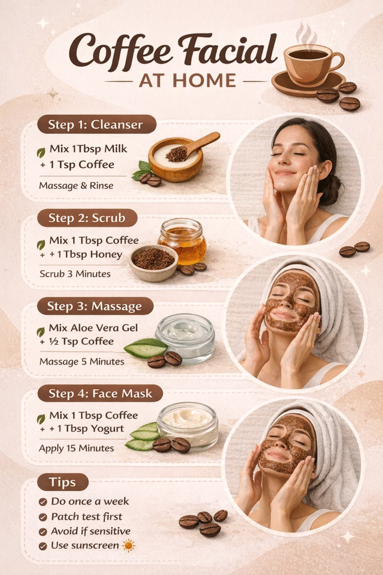 DIY Coffee Facial at Home for Glowing Skin  Natural Skincare Routine