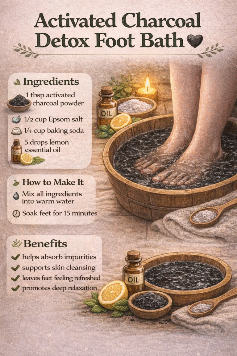 DIY Activated Charcoal Detox Foot Bath Recipe for Clean Refreshed Feet