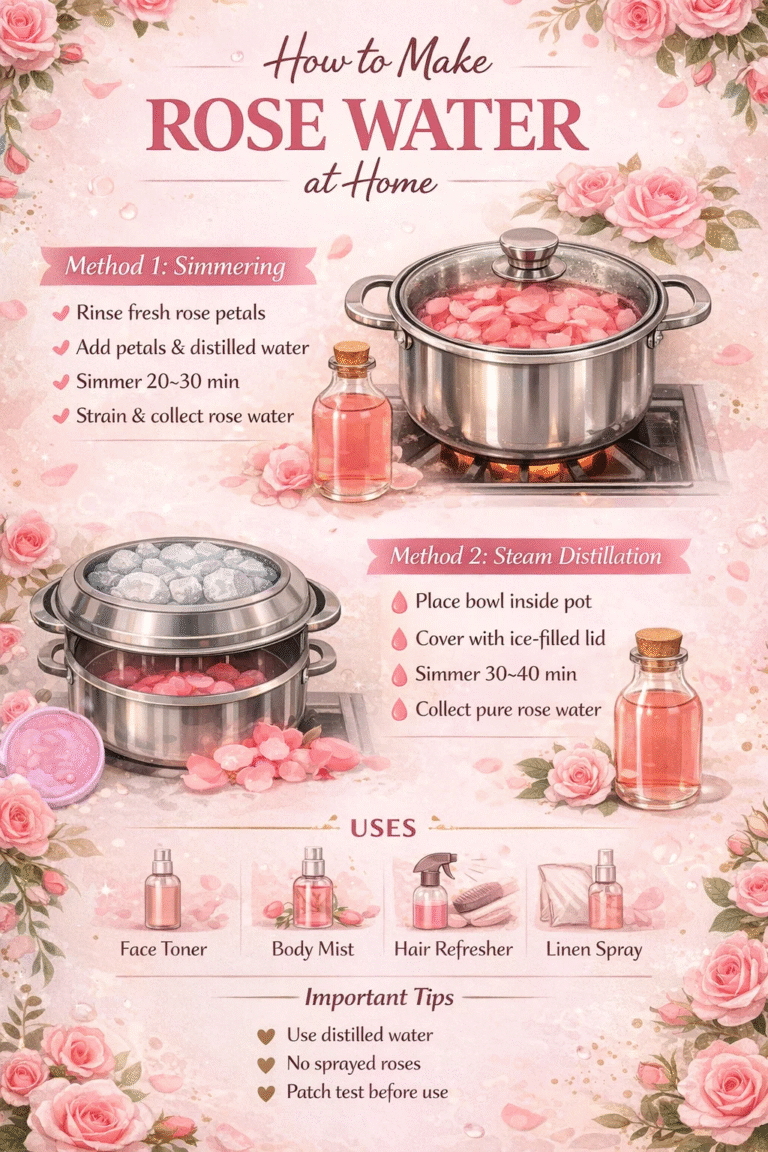 How to Make Homemade Rose Water 2 Easy DIY Methods for Natural Skin  Hair Care