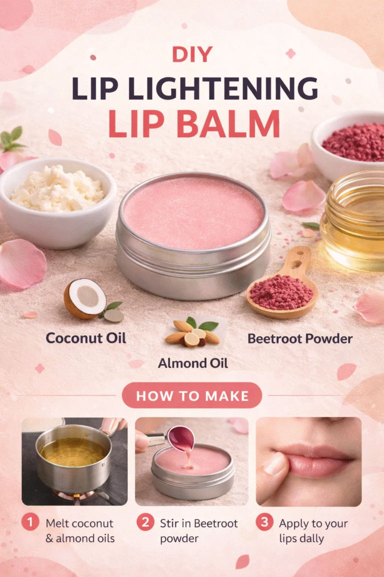 DIY Lip Lightening Lip Balm Natural Beetroot Recipe for Pink Lips