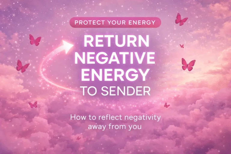 All Negative Energy Will Return to Sender  Pink Aesthetic Neon Sign Affirmation  Protection