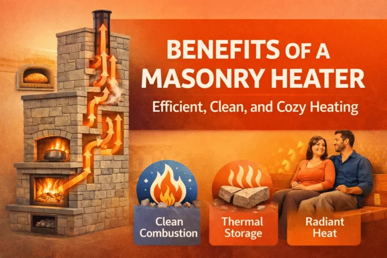 High-Efficiency Masonry Heater Guide Wood Fired Bake Oven, Heated Bench  Radiant Heat Ideas