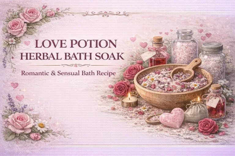 DIY Love Potion Herbal Bath Soak Recipe  Romantic Self-Care  Natural Holistic Wellness