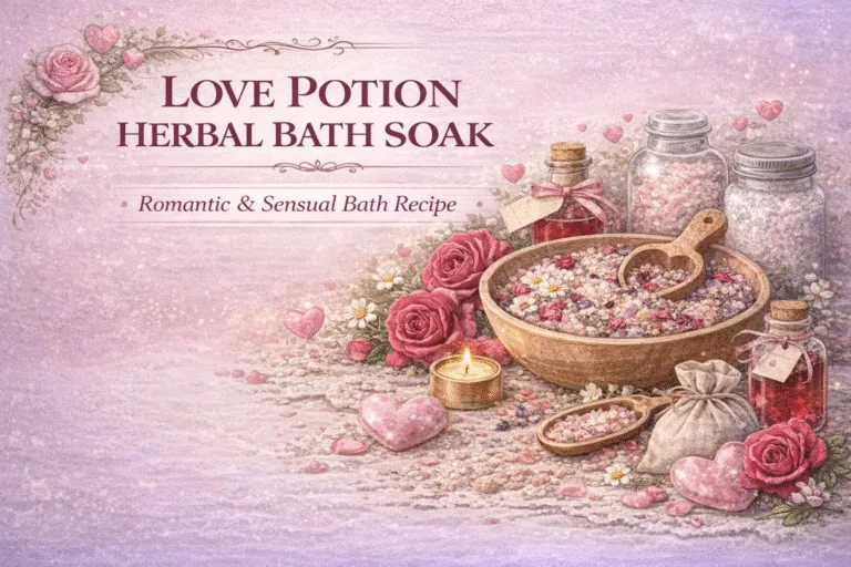 DIY Love Potion Herbal Bath Soak Recipe  Natural Self-Care  Romantic Relaxation Ideas