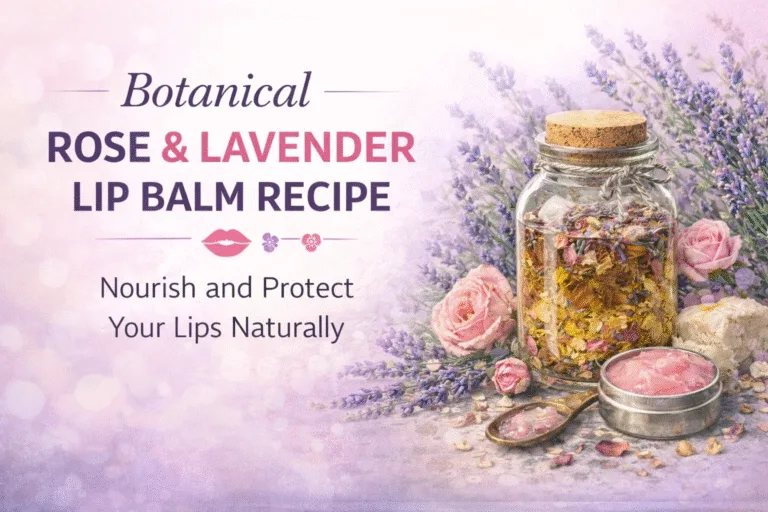 DIY La Vie En Rose Lip Balm Recipe  Natural Herbal Skincare with Rose  Lavender Infusion