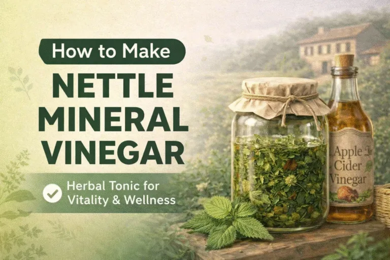 DIY Nettle Mineral Vinegar Recipe Herbal Apple Cider Vinegar Tonic for Natural Wellness