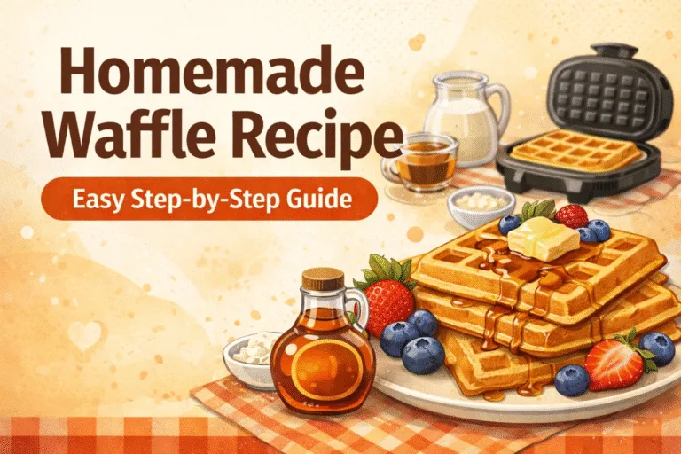 Easy Fluffy Homemade Waffles Recipe  Best Crispy Golden Breakfast Waffles