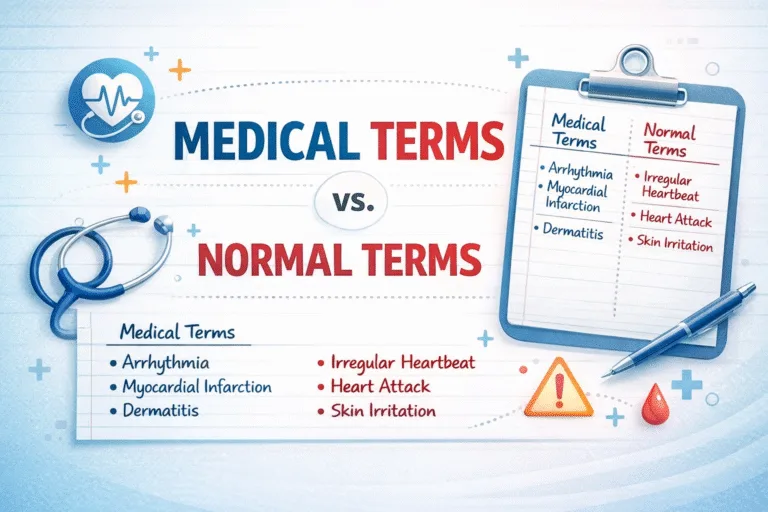 Medical Terms vs. Normal Terms A Quick Healthcare Vocabulary Cheat Sheet