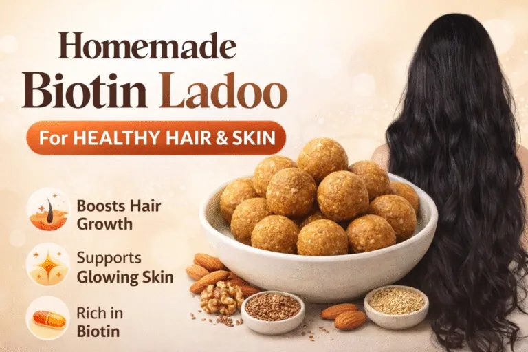 Biotin Ladoo Recipe for Hair Growth Healthy Hair  Skin Snack Routine
