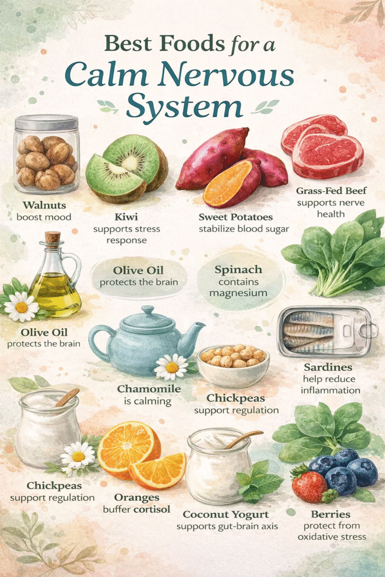 Best Foods for a Calm Nervous System  Anti-Anxiety Diet  Stress Relief Foods