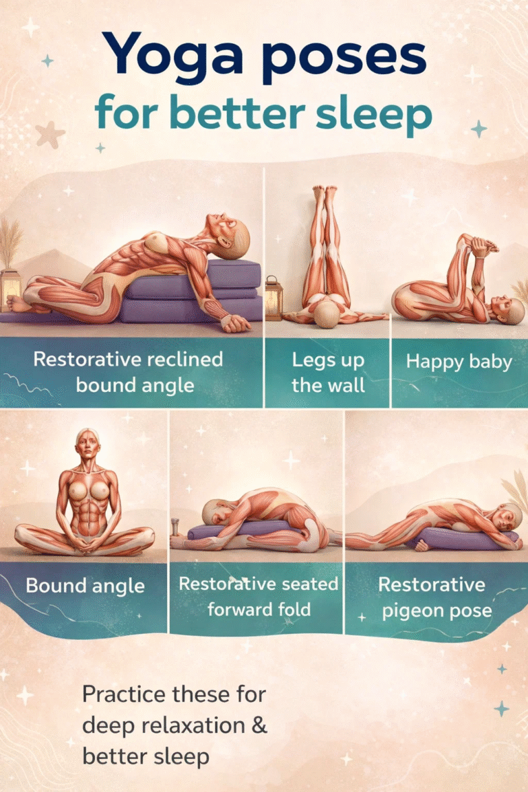 7 Best Restorative Yoga Postures for Better Sleep  Deep Relaxation