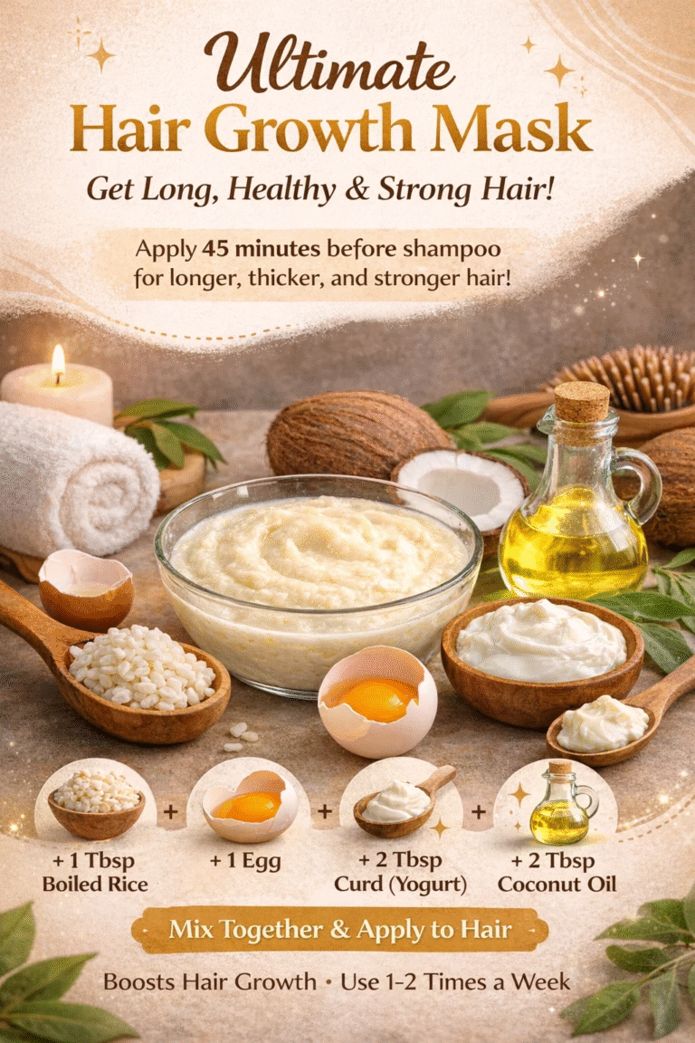 DIY Rice Hair Growth Mask for Long  Thick Hair  Natural Hair Spa at Home