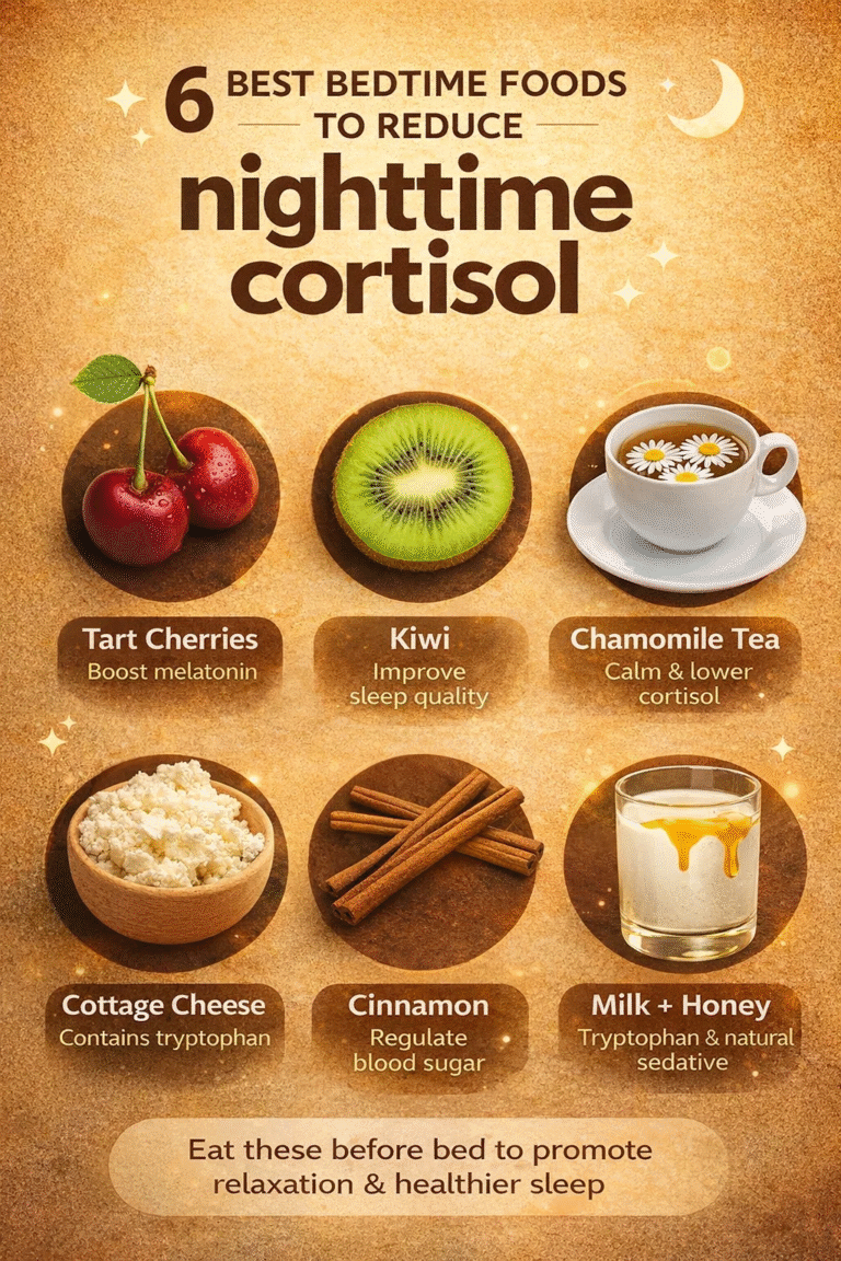 6 Best Foods to Lower Nighttime Cortisol and Improve Sleep Quality