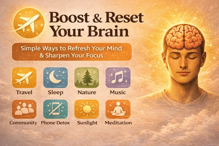 How to Boost  Reset Your Brain  Mental Health Tips  Wellness Facts Printable