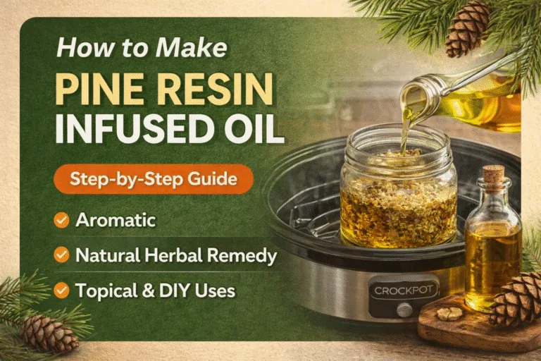 How to Make Pine Resin Infused Oil DIY Slow-Heat Herbal Infusion Guide
