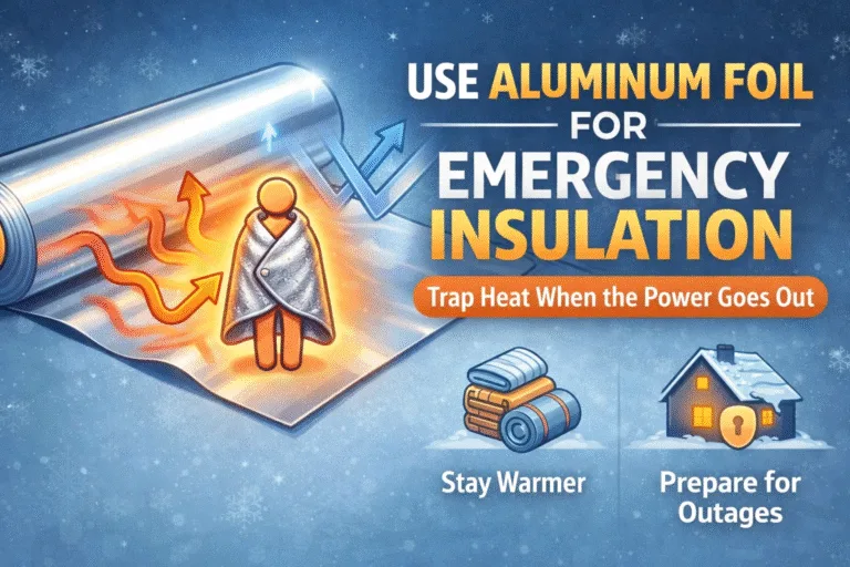 Aluminum Foil Survival Hack Emergency Heat Insulation  Warmth for Power Outages