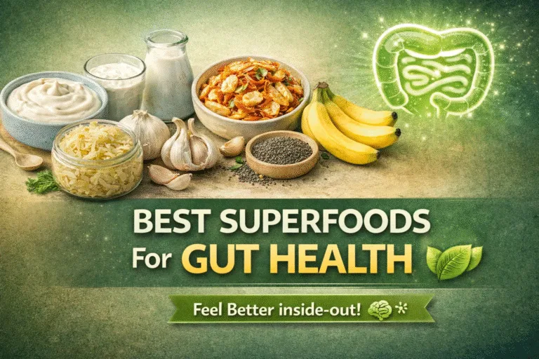 Best Superfoods for Gut Health   Improve Digestion  Bloating Naturally with Probiotics