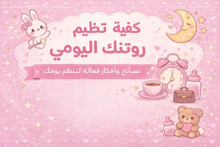 جدول يومي منظم وجميل تنظيم روتينك اليومي بأسلوب مميز ومريح