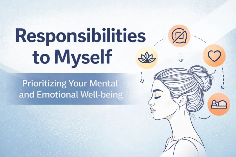 My Responsibilities to Myself  Self Care Habits, Healthy Boundaries  Personal Growth Tips