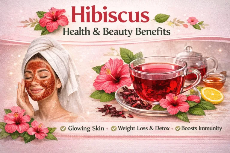Hibiscus Flower Benefits Natural Face Mask  Tea for Glowing Skin  Health