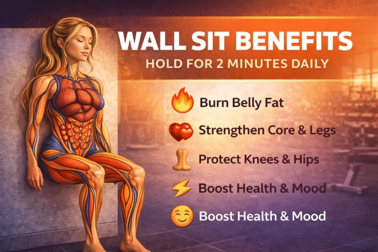 2-Minute Wall Sit Exercise Benefits for Core Strength, Fat Burn  Better Posture