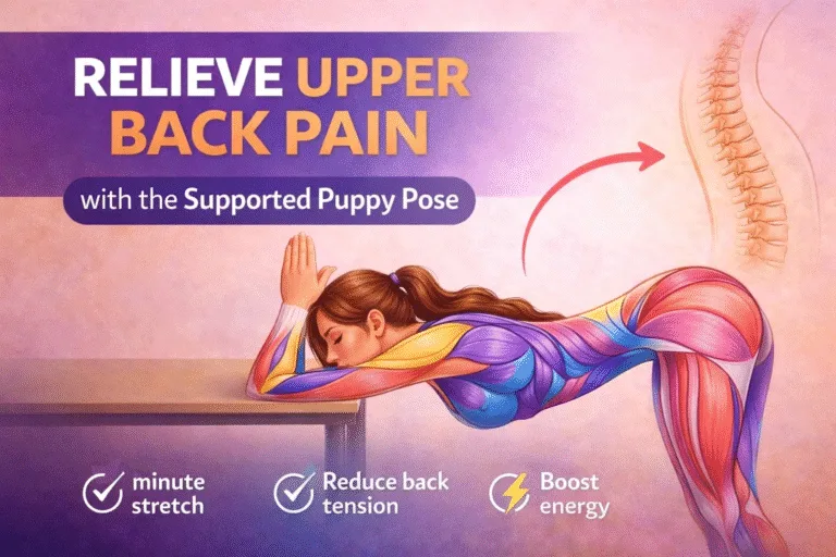 Table Puppy Pose for Upper Back Pain Relief  Easy Stretches to Improve Posture  Energy