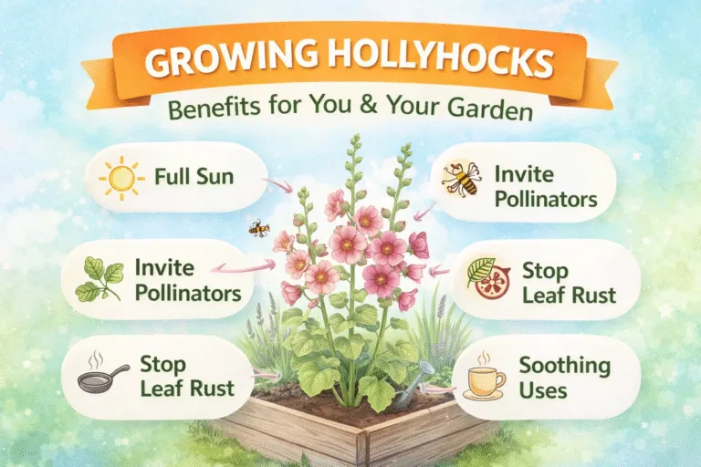 How to Grow Hollyhocks Planting Guide for Edible Flowers  Pollinator Gardens