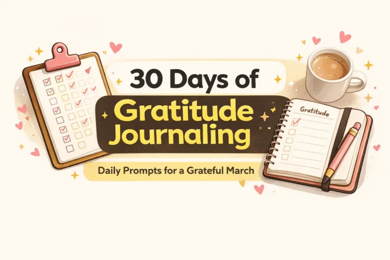 March Gratitude Journaling Prompts 31 Daily Self-Care Writing Ideas for Spring