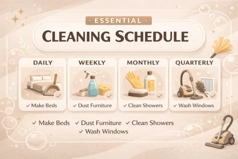 Ultimate Home Cleaning Schedule Daily, Weekly, Monthly  Quarterly Checklists