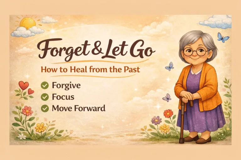 Inspirational Life Lessons Quote Forget the Past  Focus on Love and Growth Daily