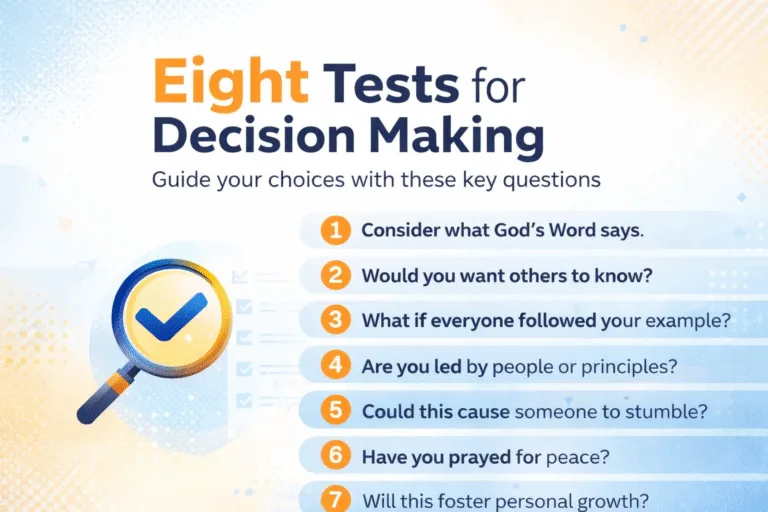 How to Make Better Decisions 8 Biblical Tests for Spiritual Growth and Christian Wisdom