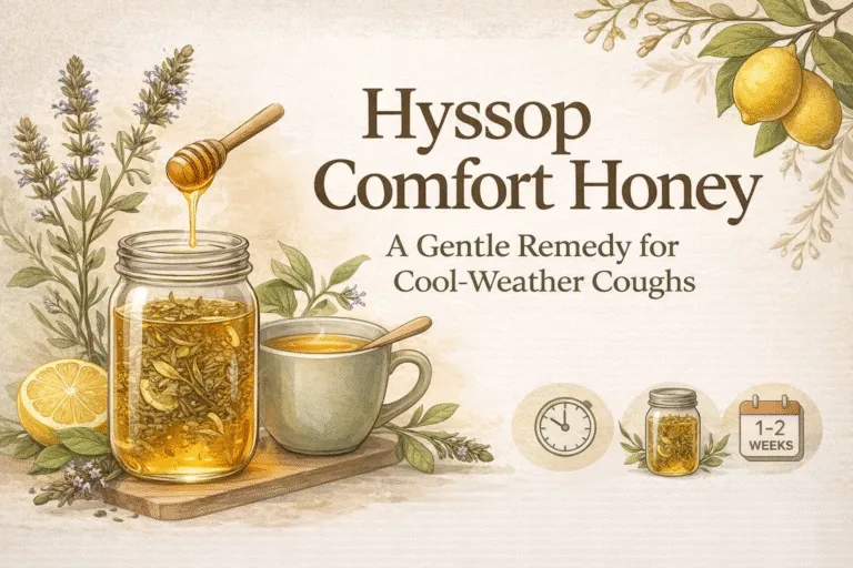 DIY Hyssop Infused Honey Recipe  Natural Herbal Remedy for Sore Throats  Coughs