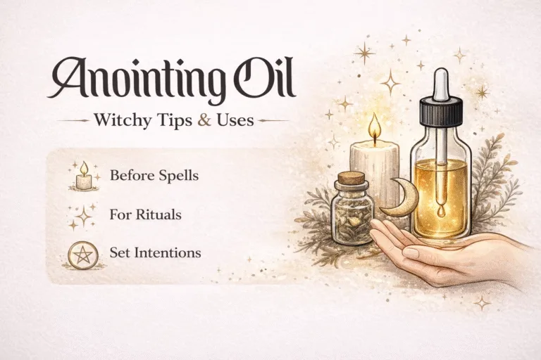 How to Use Anointing Oil Witchy Tips Guide for Rituals, Candles  Spells