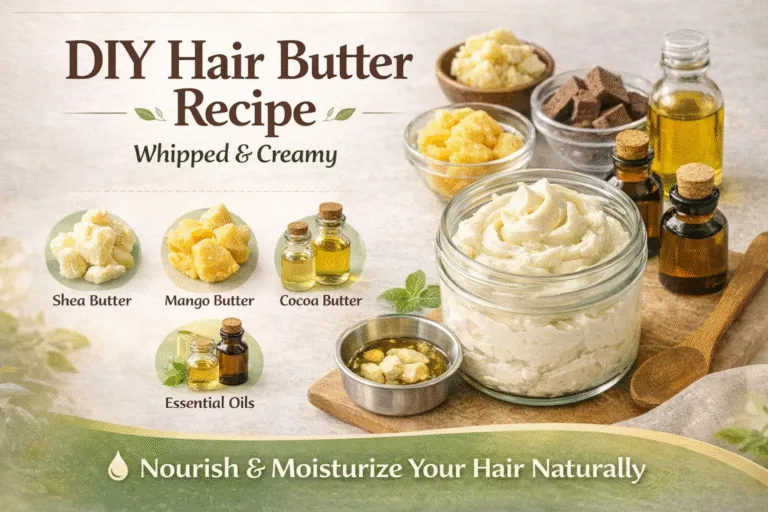 DIY Whipped Shea Butter Hair Recipe for Dry Hair  Growth  Easy Homemade Hair Butter