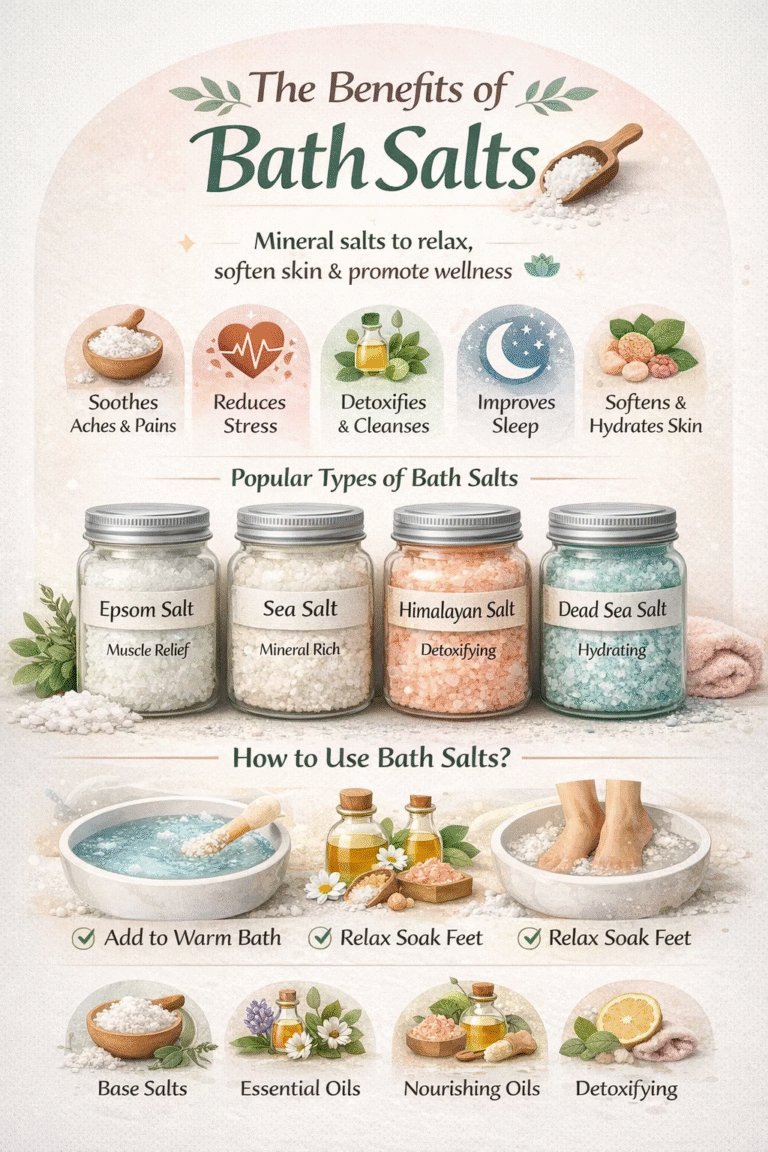 The Benefits of Bath Salts DIY Guide for Sore Muscles, Better Sleep  Glowing Skin