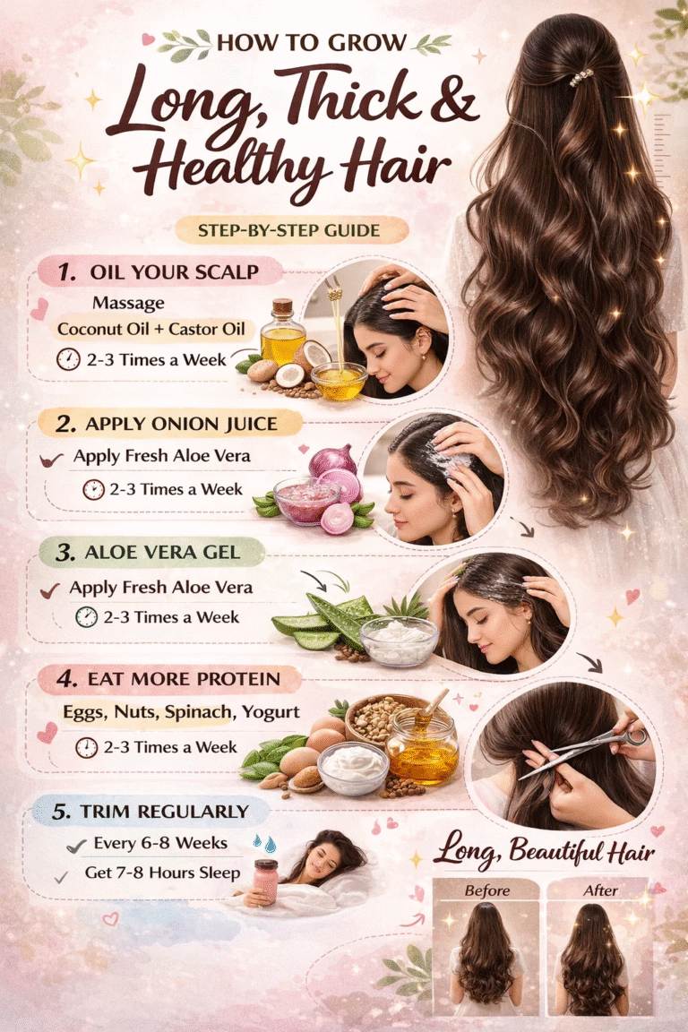7 Proven Tips for Fast Long Hair Growth Step-by-Step Natural Hair Care Guide  Routine