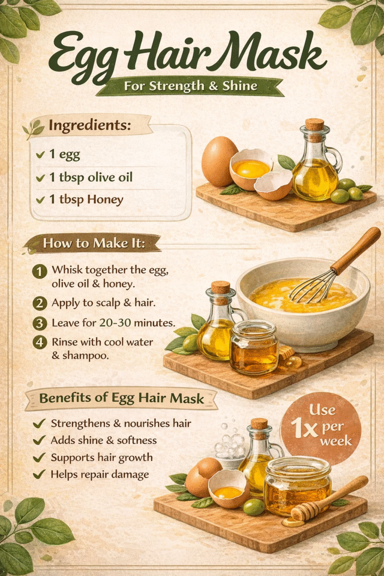 DIY Egg Hair Mask for Strength  Shine  Natural Protein Treatment for Damaged Hair