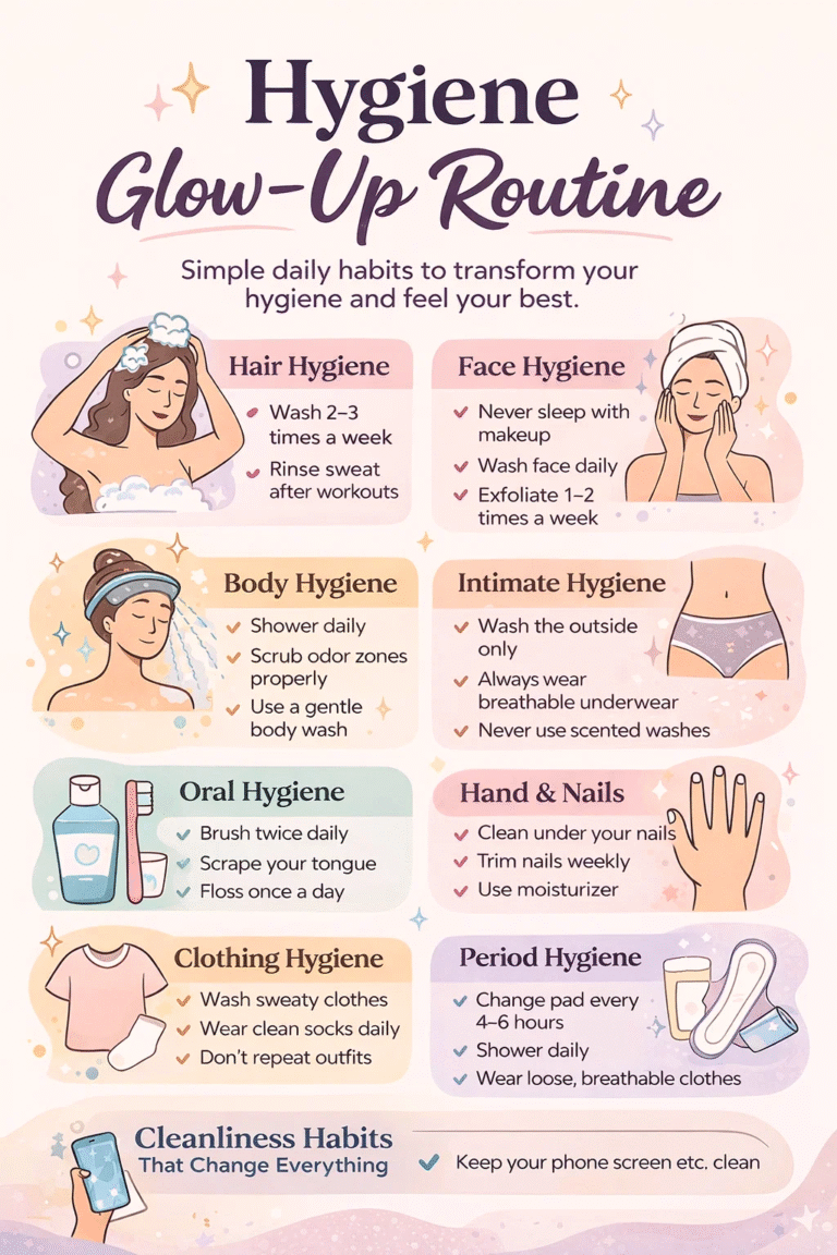 Hygiene Glow-Up Routine Daily Personal Care  Aesthetic Hygiene Tips for Girls