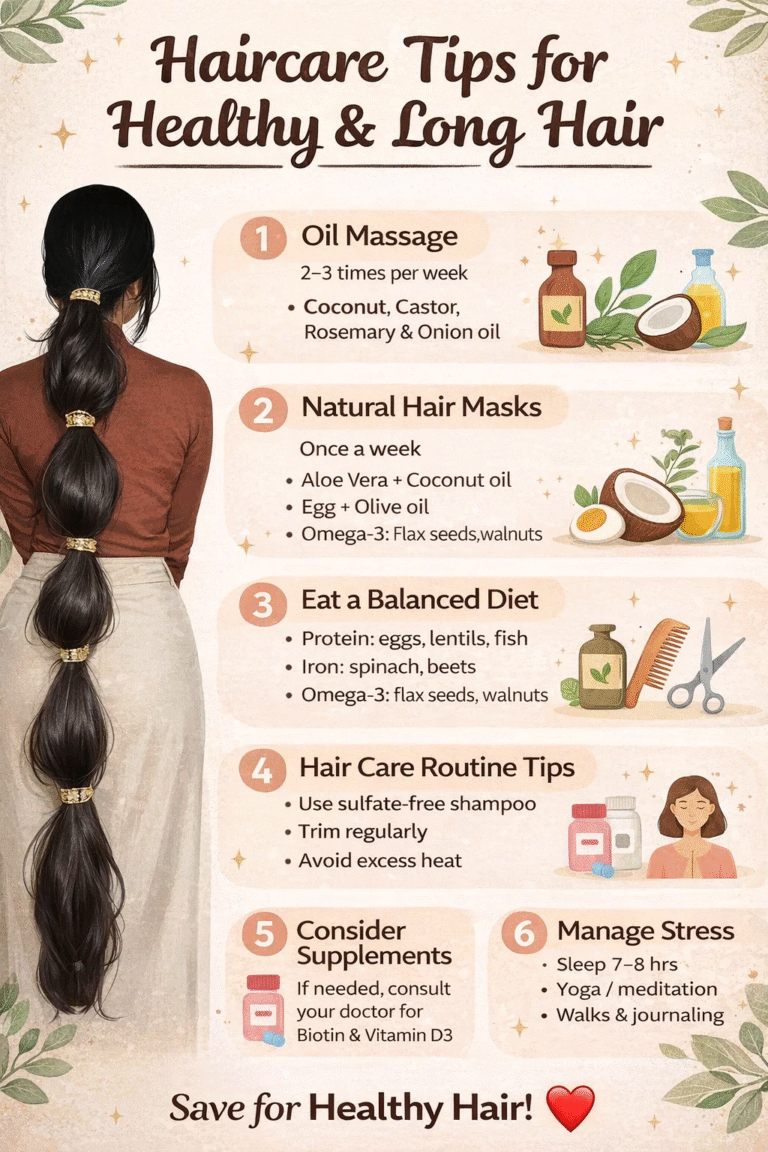 Haircare Routine Tips for Long  Healthy Hair Natural DIY Masks, Oils  Diet