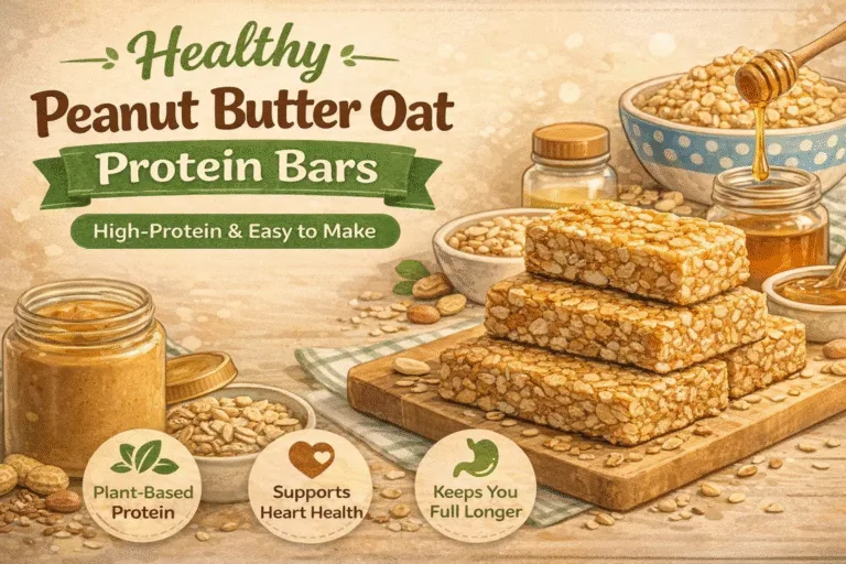 Easy No-Bake Peanut Butter Oat Protein Bars  Healthy High-Protein Snack Recipe