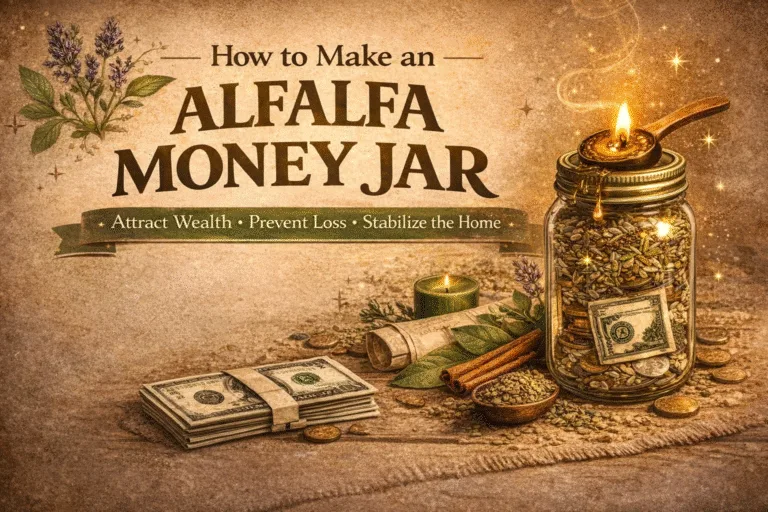 Alfalfa Money Jar Spell for Financial Stability  Wealth Step-by-Step Manifestation Guide
