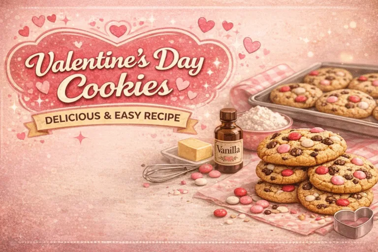 Easy DIY Valentines Day Chocolate Chip  MM Cookies Recipe  Romantic Holiday Desserts