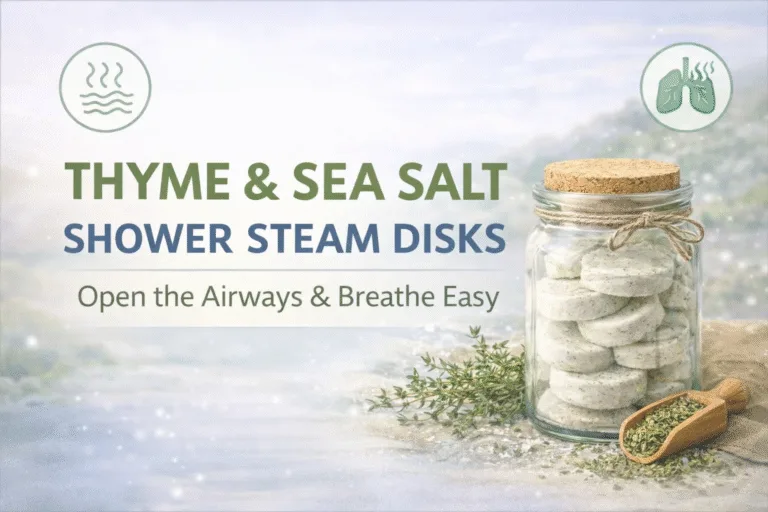 DIY Thyme  Sea Salt Shower Steamers Recipe for Congestion Relief and Respiratory Support