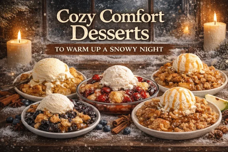 6 Easy Snowy Night Comfort Desserts  Warm Winter Dump Cakes  Fruit Cobbler Recipes