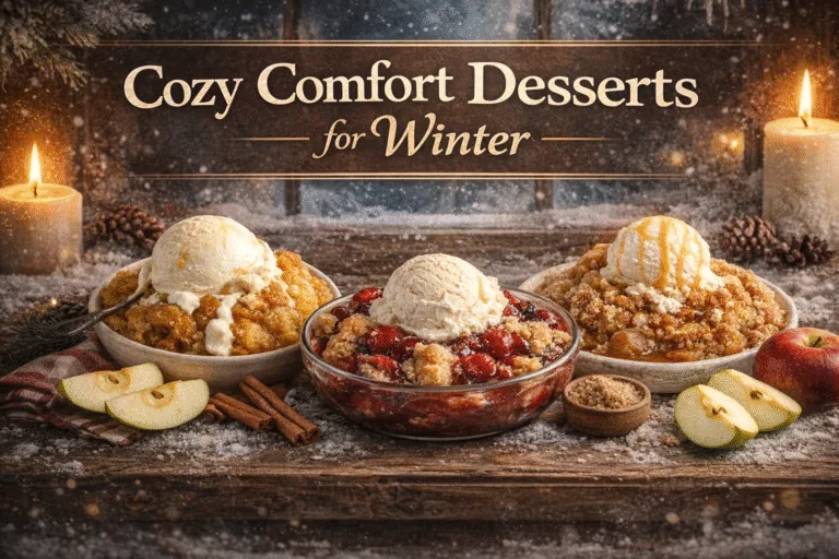 6 Easy Snowy Night Comfort Dessert Recipes  Cozy Winter Dump Cakes  Cobblers