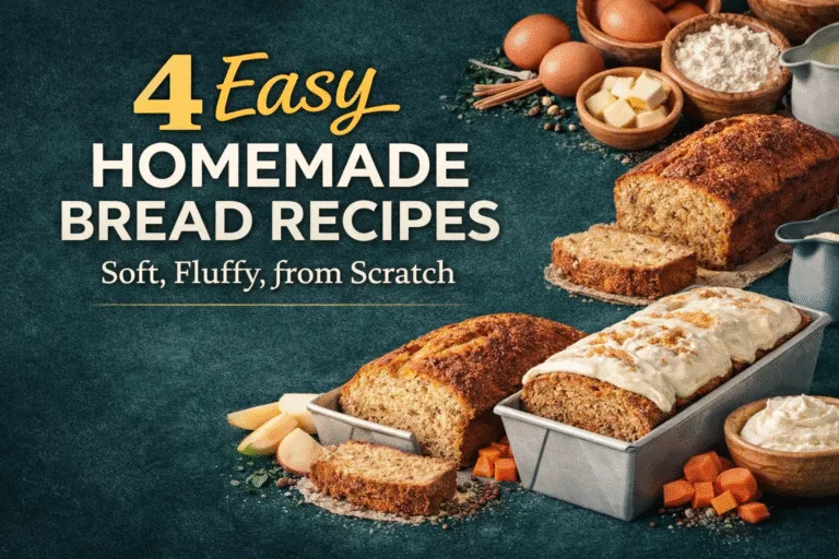 4 Easy Homemade Bread Recipes  Pumpkin Banana, Apple Cinnamon  Carrot Cake Bread
