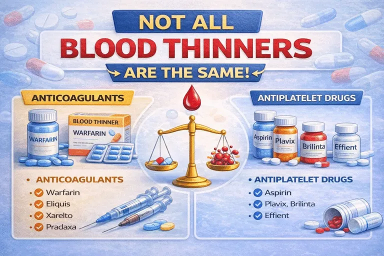 Anticoagulants vs Antiplatelets Key Differences in Blood Thinners Explained Infographic