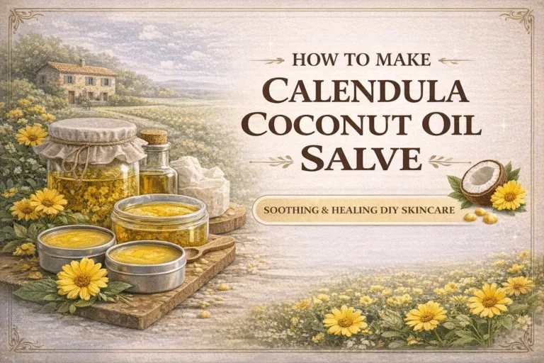 DIY Calendula Coconut Oil Salve Recipe Natural Skin Healing  Soothing Balm