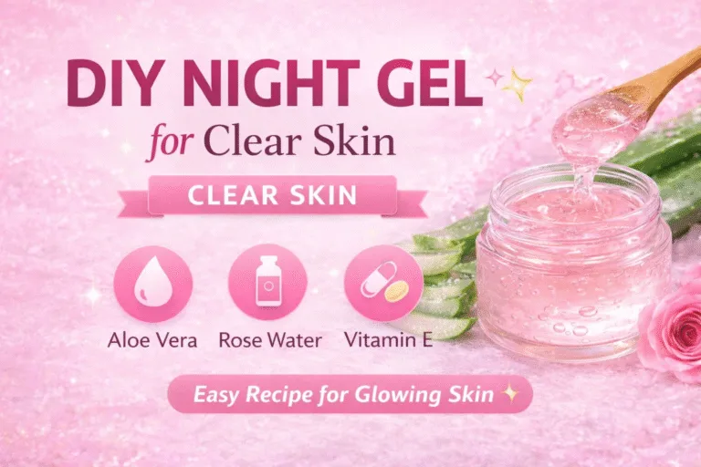 DIY Night Gel Recipe for Clear  Glowing Skin  Aloe Vera  Vitamin E Skincare Routine
